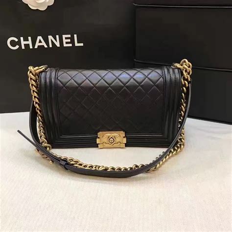 chanel le boy black and brown|Chanel bag.